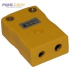 Thermocouple Inline Socket Type K (Yellow) – For Solid Pin Plugs